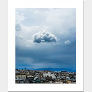 Lonely Cloud over Athens Posters and Art